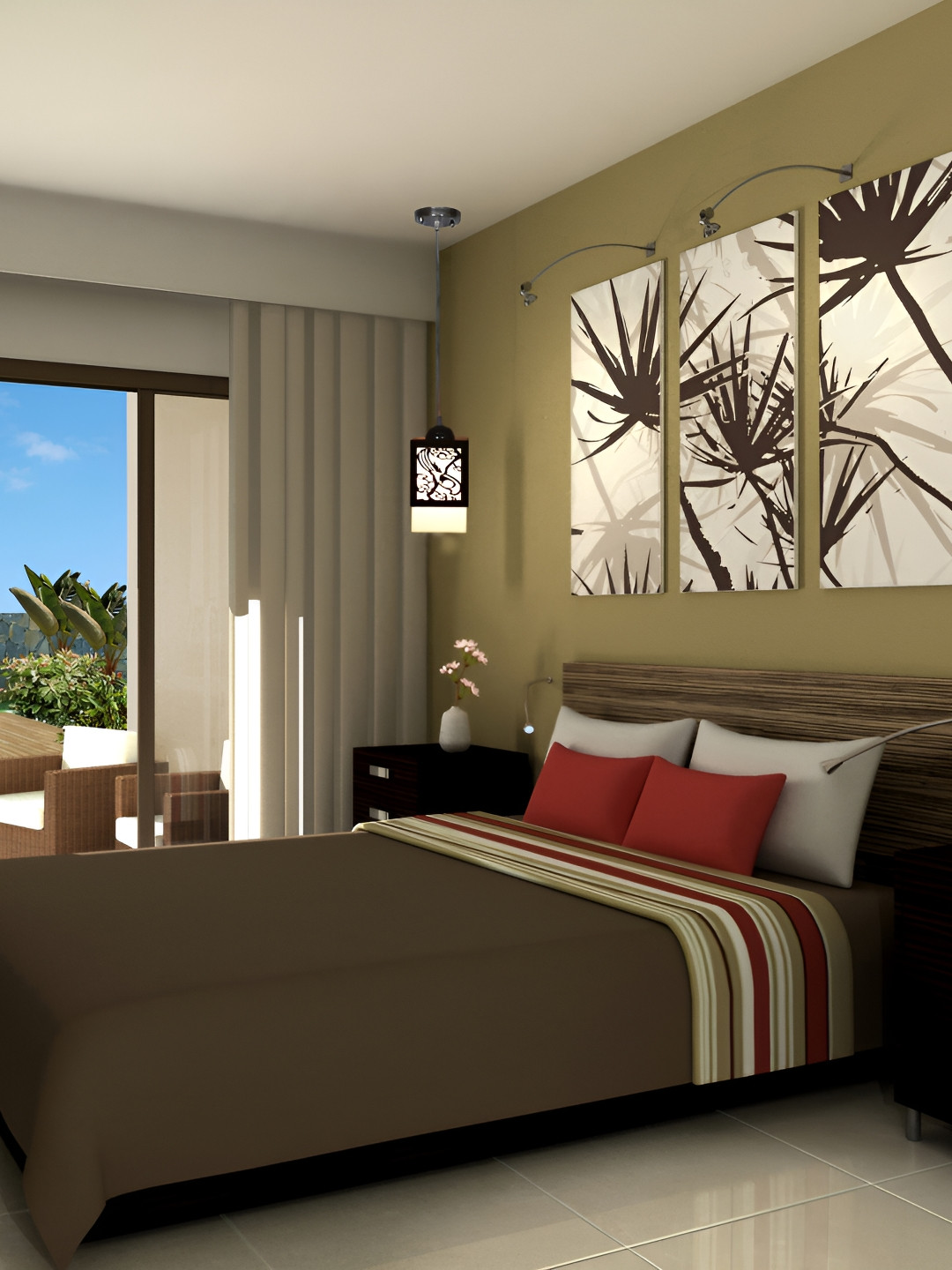 

1ST TIME Black & White 2 Pieces Textured Wooden Traditional Ceiling Lamps