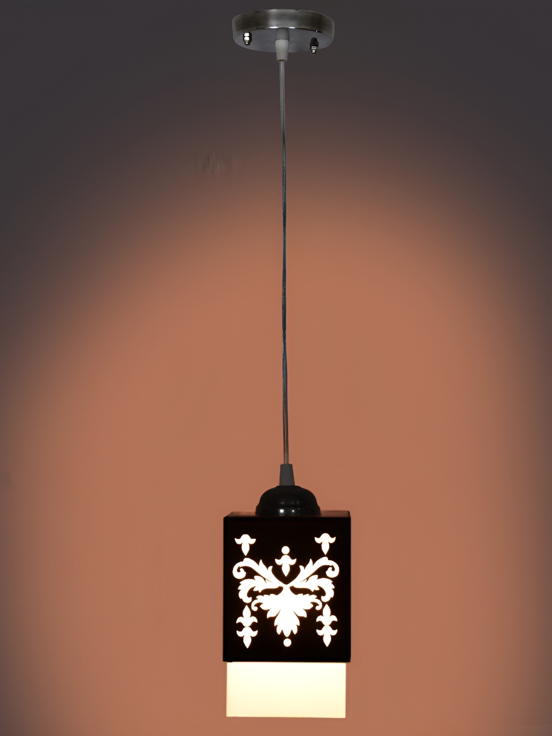 

1ST TIME Black Textured Traditional Wooden Ceiling Lamp