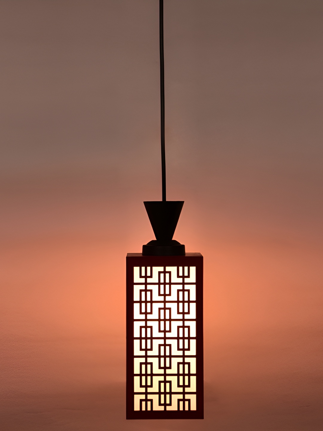 

1ST TIME Red and White Textured Traditional Ceiling Lamp