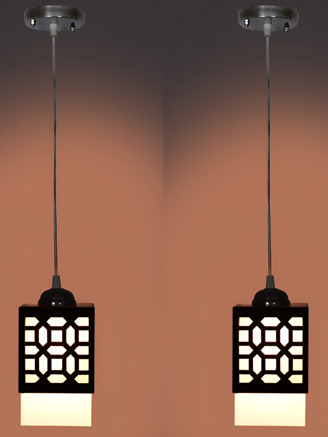 

1ST TIME Black Textured Traditional Ceiling Lamp