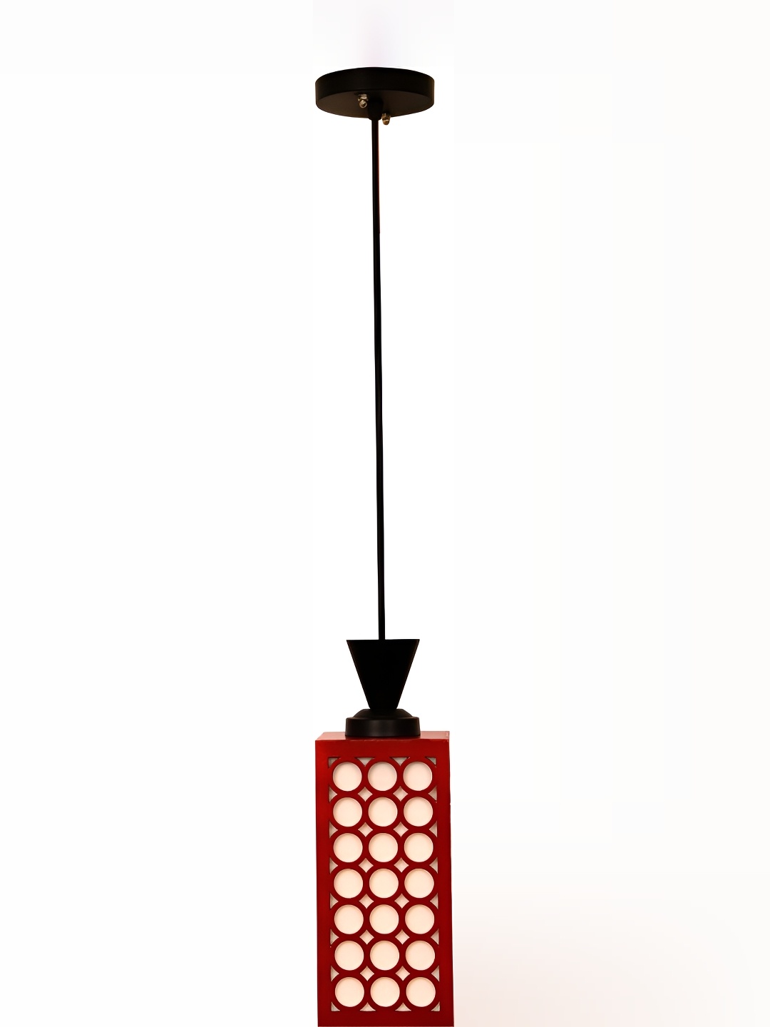 

1ST TIME Red Textured Contemporary Wooden Ceiling Lamp