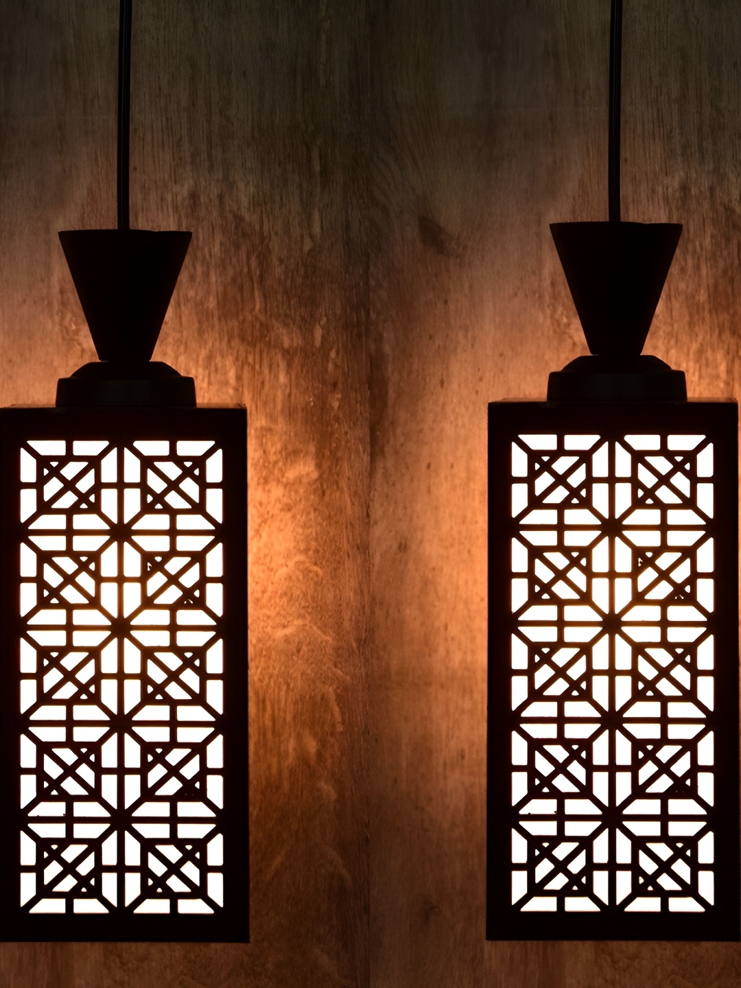 

1ST TIME Brown 2 Pcs Textured Traditional Ceiling Lamp