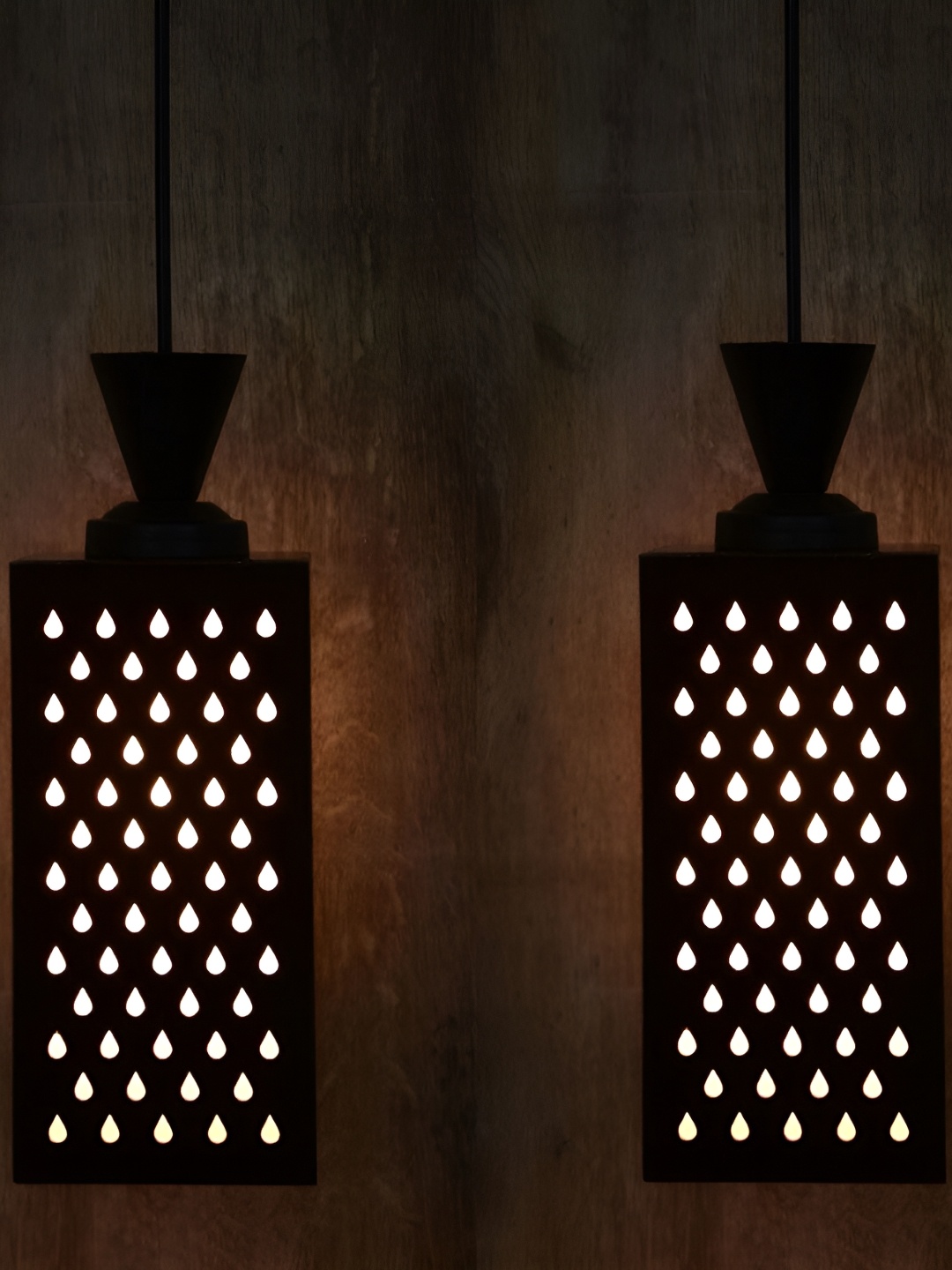 

1ST TIME Brown and White 2 Pieces Textured Traditional Ceiling Lamps