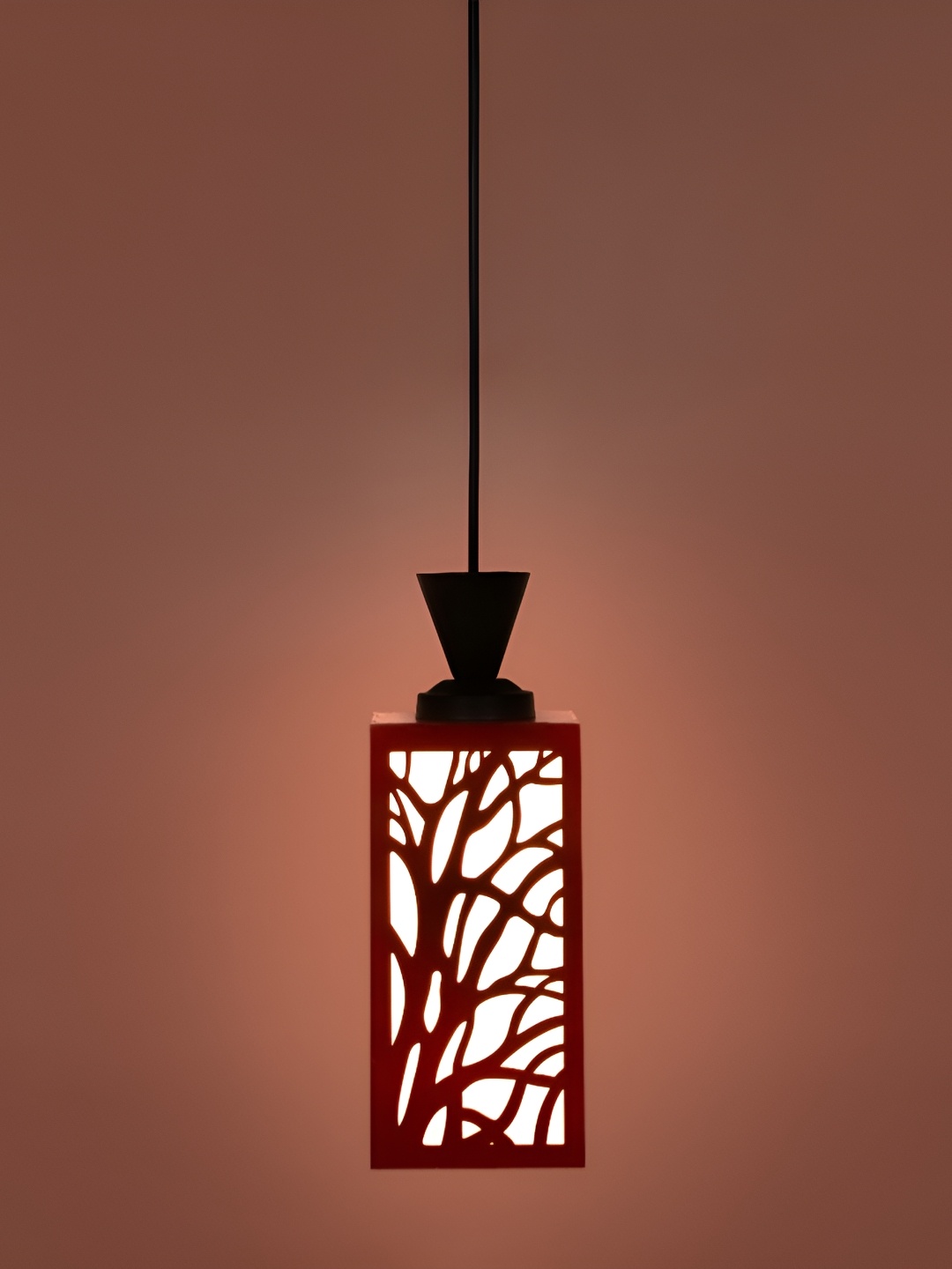 

1ST TIME Red & White Textured Traditional Ceiling Lamp