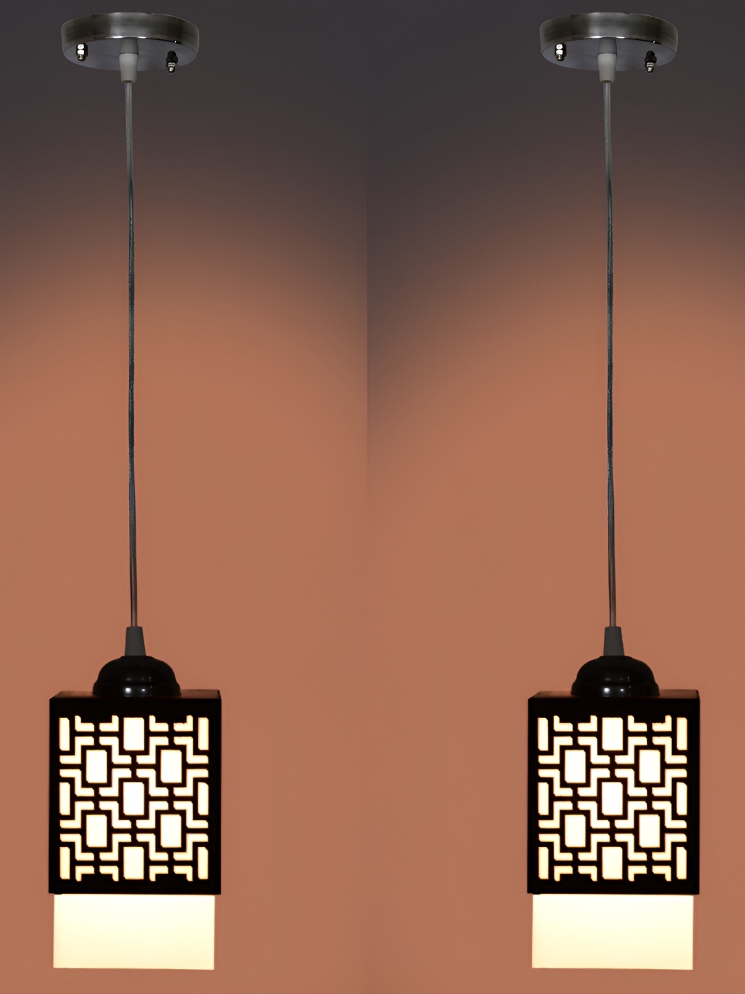 

1ST TIME Black Textured Traditional Ceiling Lamp