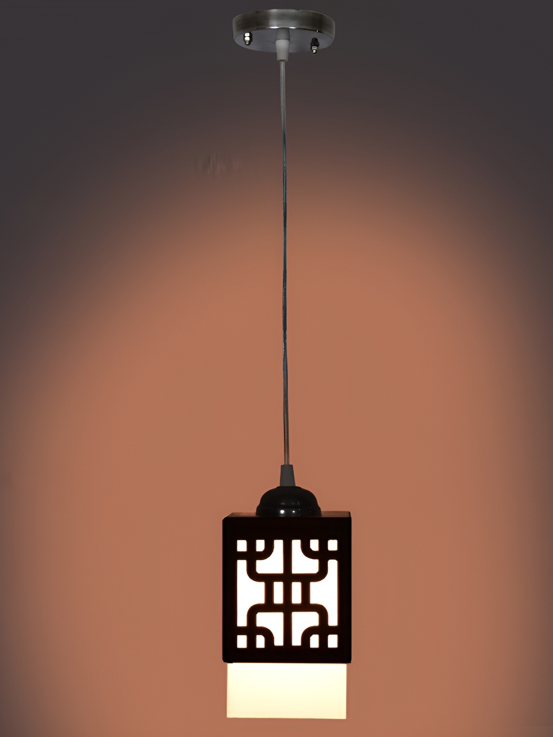 

1ST TIME Black Textured Contemporary Wooden Ceiling Lamp