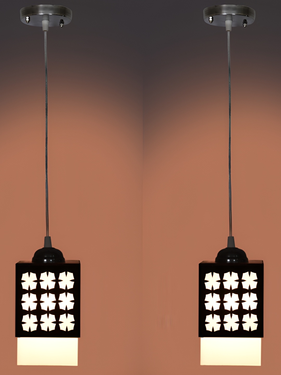 

1ST TIME Black Textured Traditional Ceiling Lamp