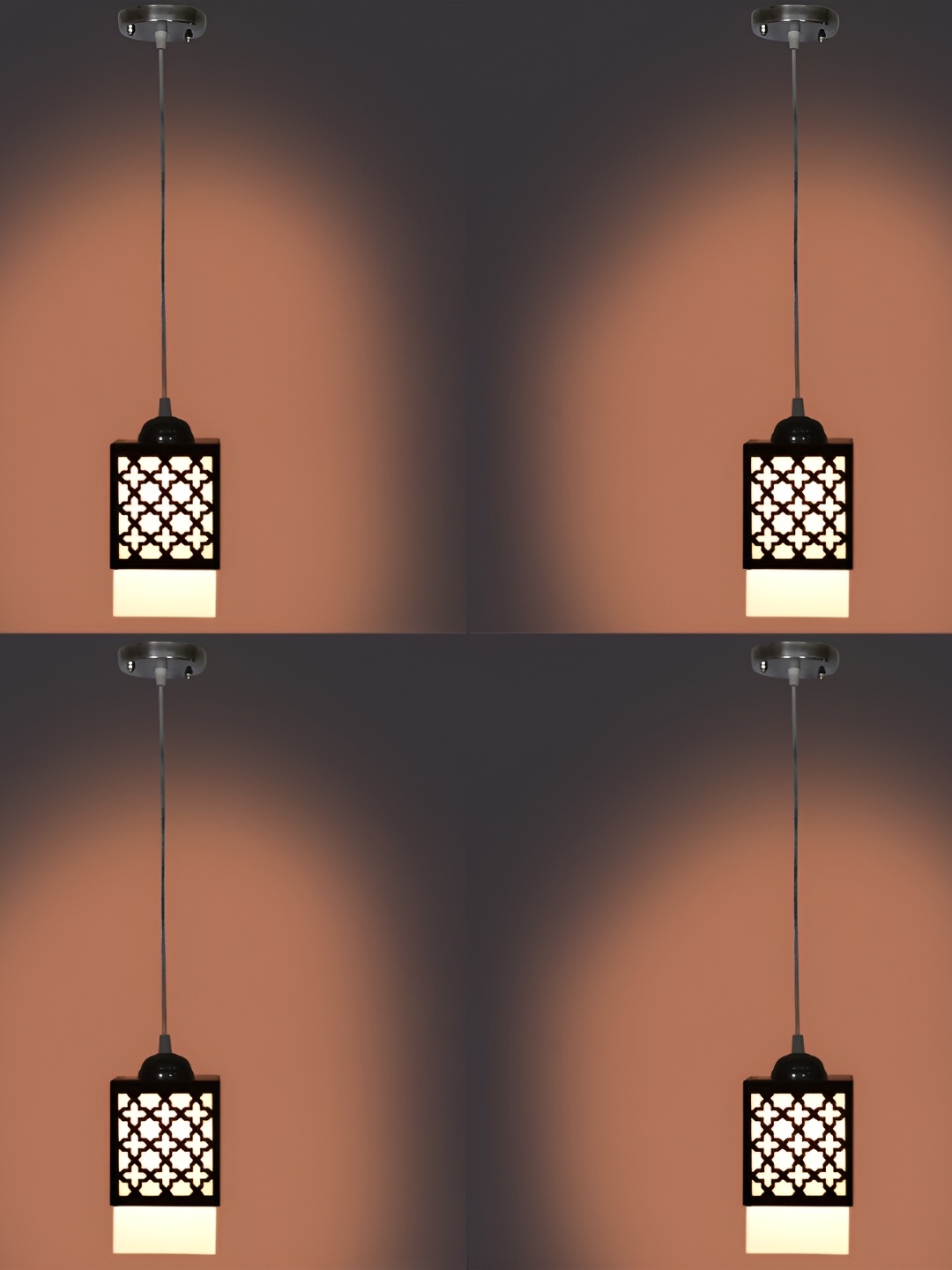 

1ST TIME Brown 4 Pieces Textured Traditional Ceiling Lamps