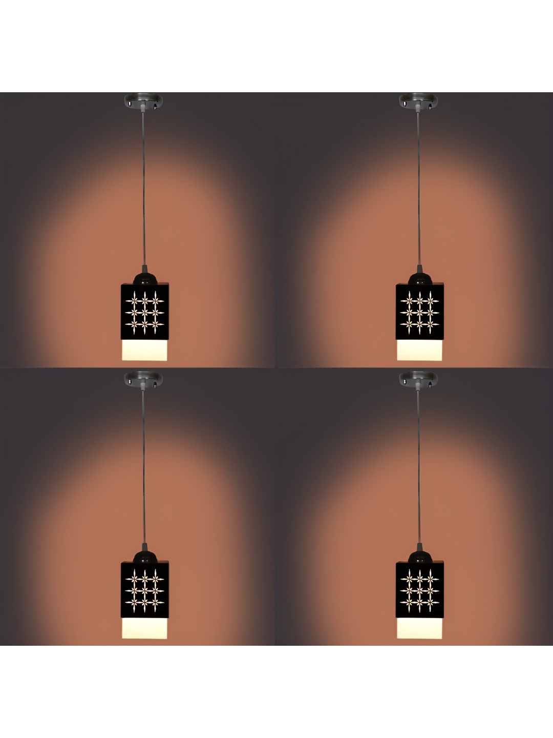

1ST TIME Brown 4 Pieces Textured Traditional Ceiling Lamps