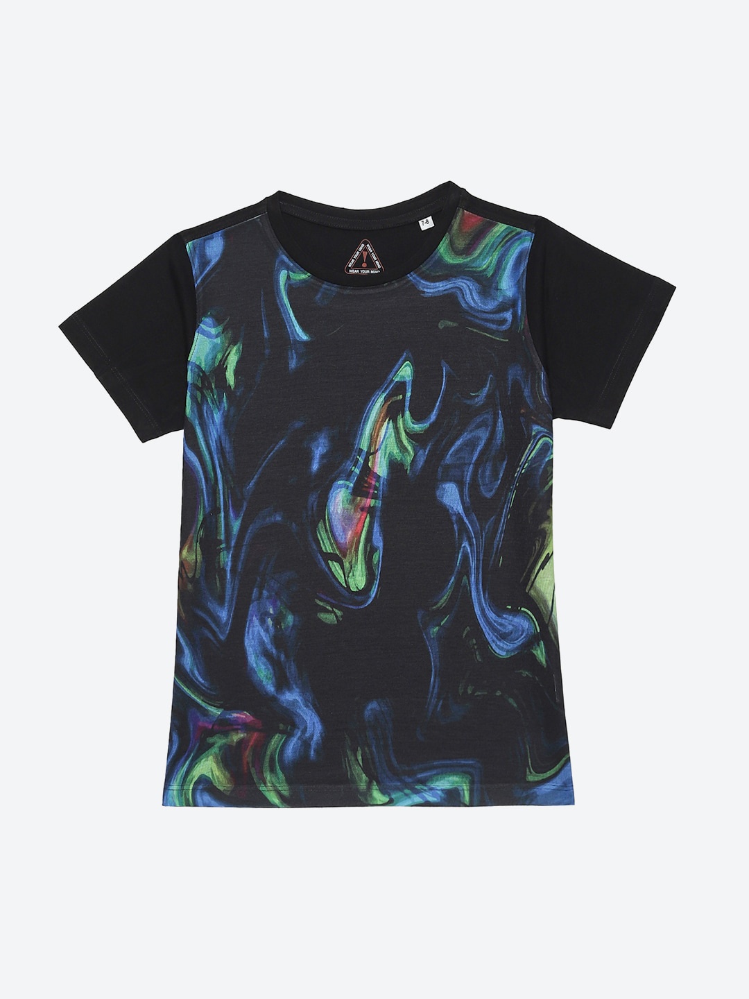 

Wear Your Mind Boys Graphic Printed Cotton T-shirt, Black