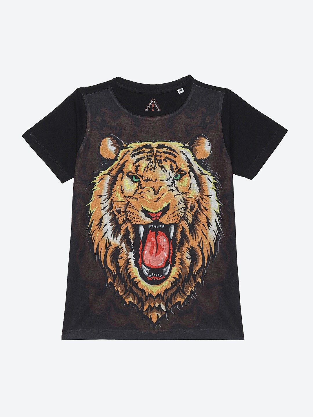 

Wear Your Mind Boys Graphic Printed Round Neck Cotton Casual T-shirt, Black