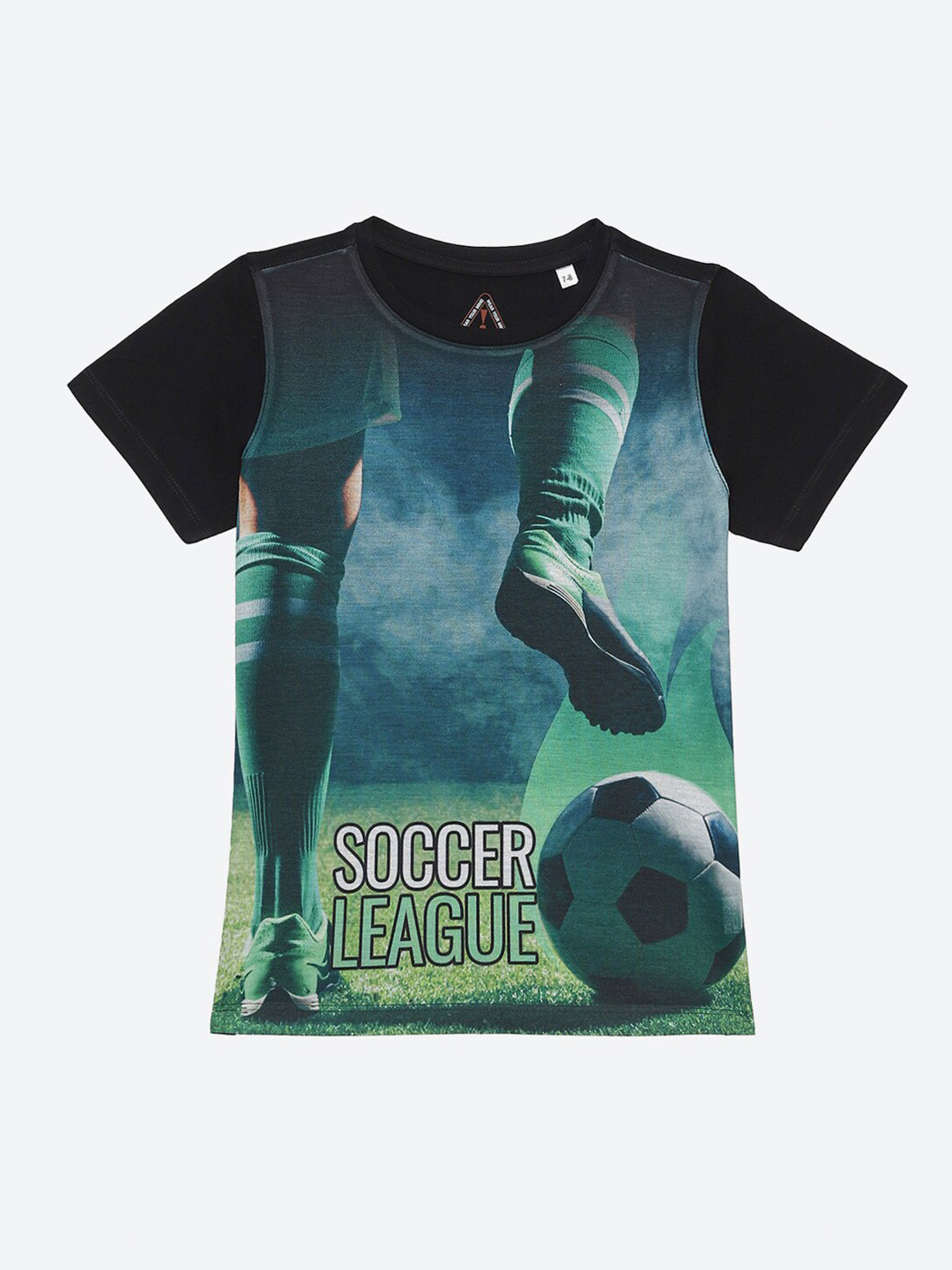 

Wear Your Mind Boys Graphic Printed Round Neck T-shirt, Black