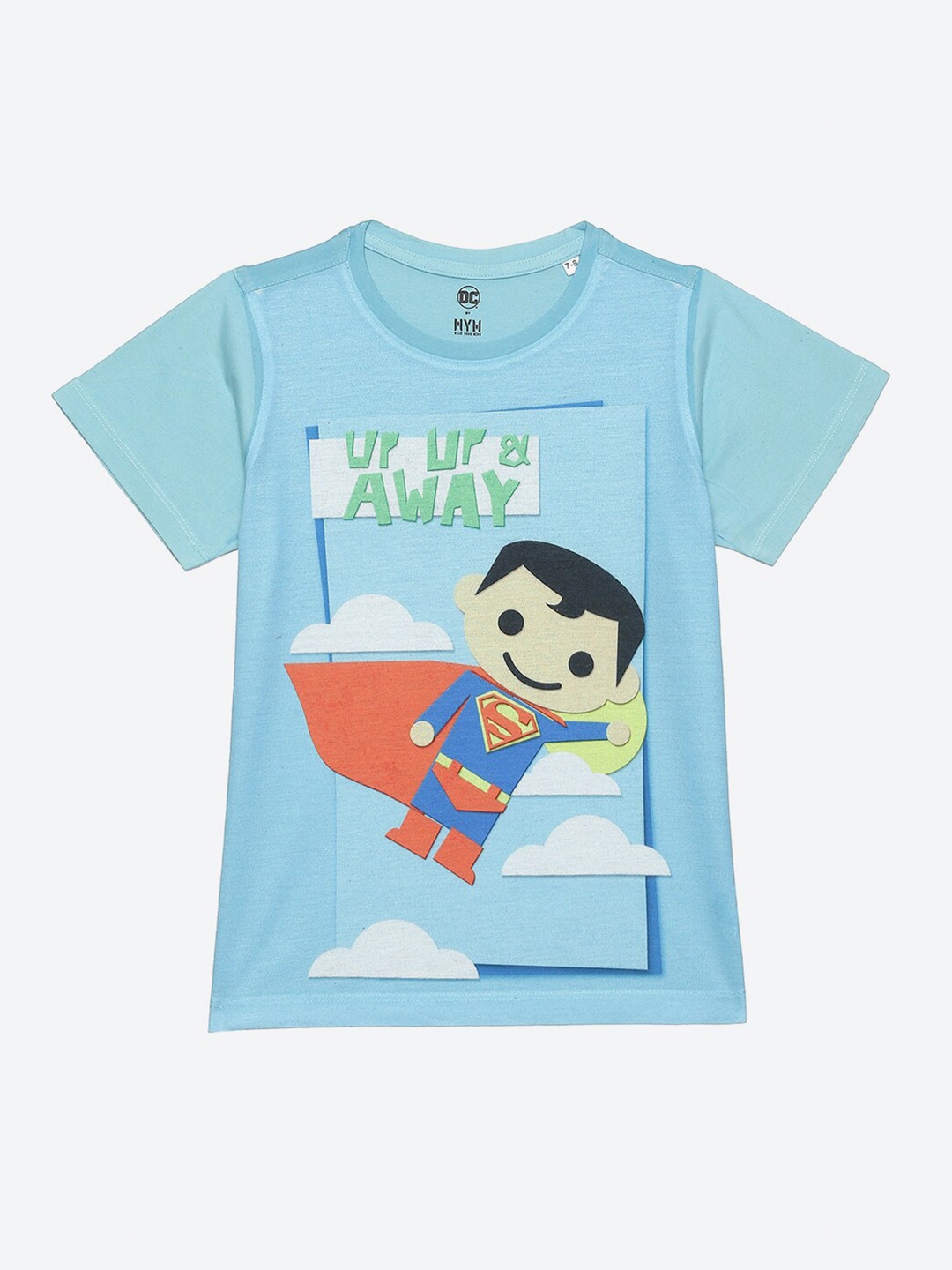 

Wear Your Mind Boys Superman Printed Round Neck T-shirt, Blue