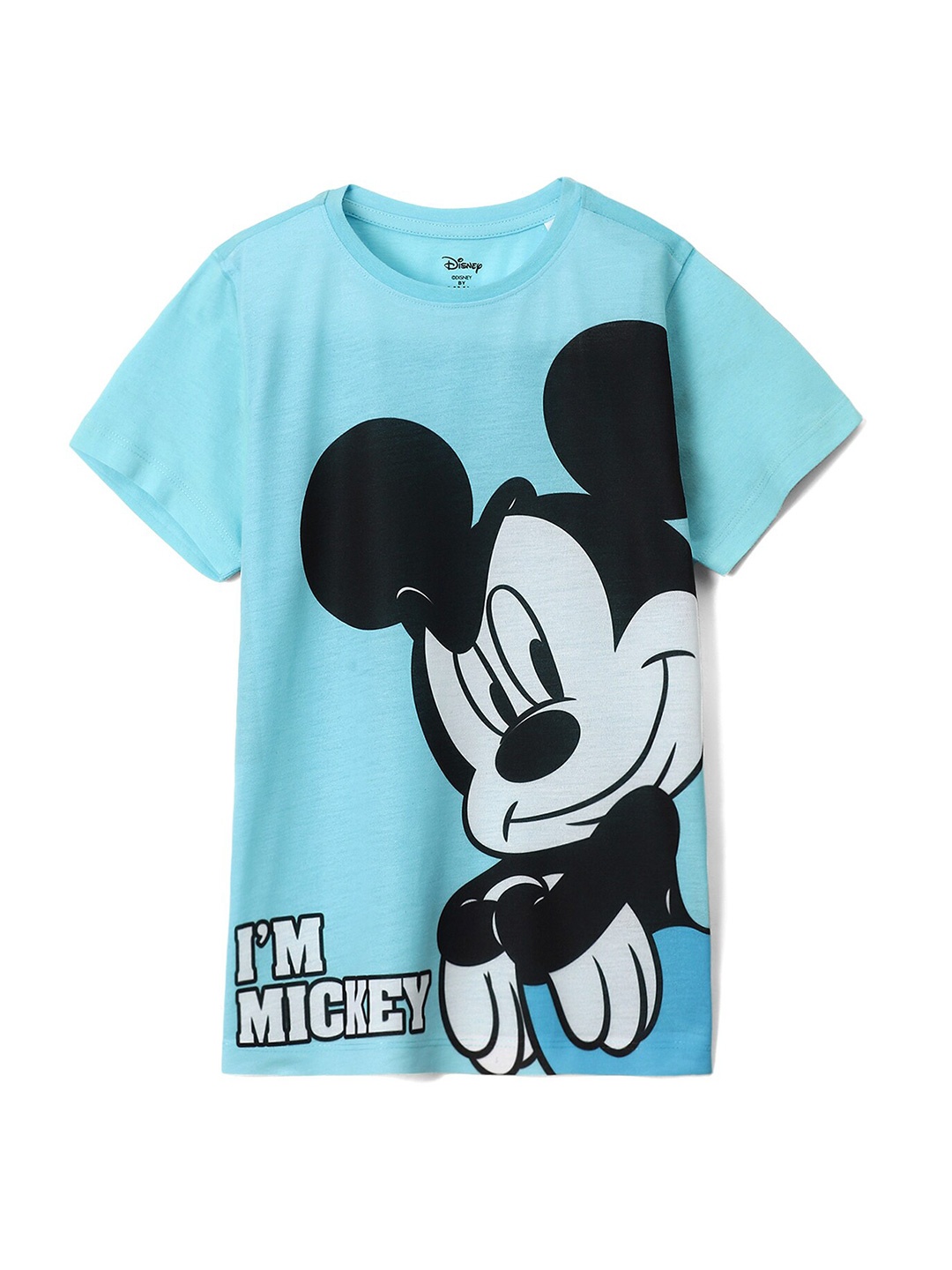 

Wear Your Mind Boys Mickey Mouse Printed Round Neck Casual T-shirt, Blue
