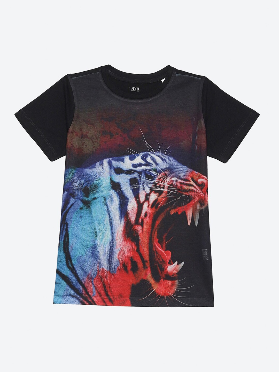 

Wear Your Mind Boys Graphic Printed Round Neck T-shirt, Black