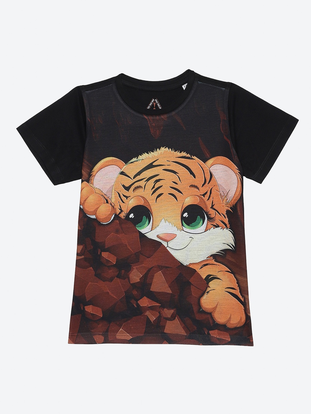 

Wear Your Mind Boys Graphic Printed Cotton T-shirt, Black