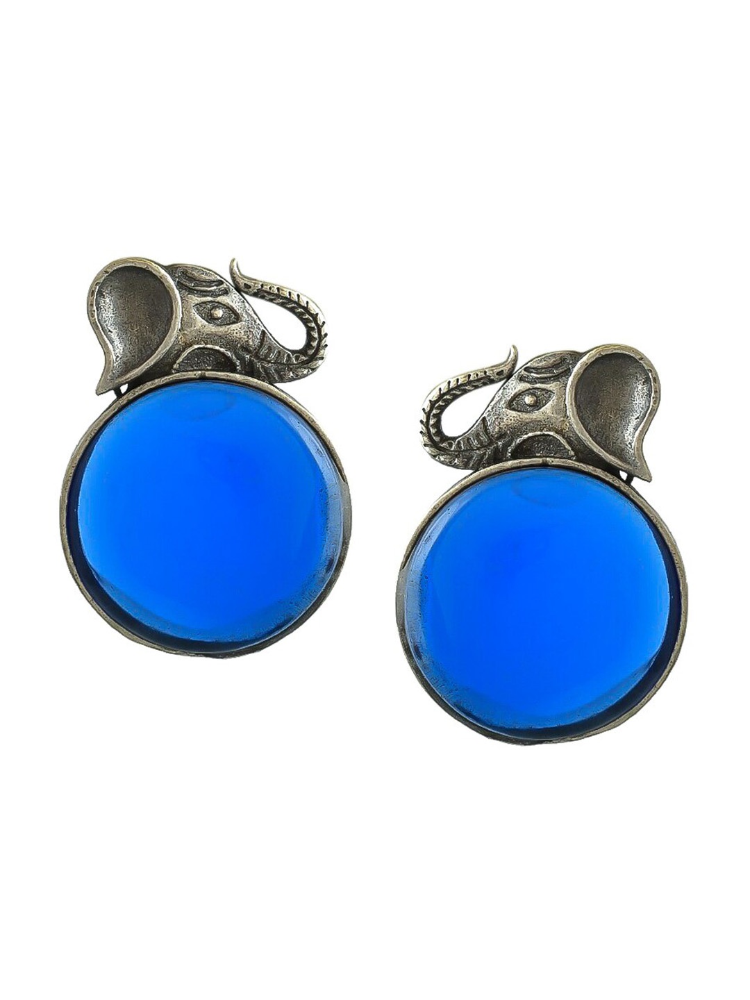 

Silvermerc Designs Silver-Plated Elephant Shaped Studs