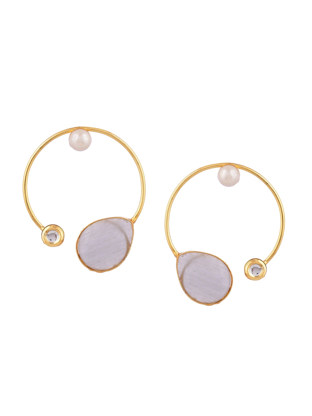 

Silvermerc Designs Gold-Plated Circular Drop Earrings
