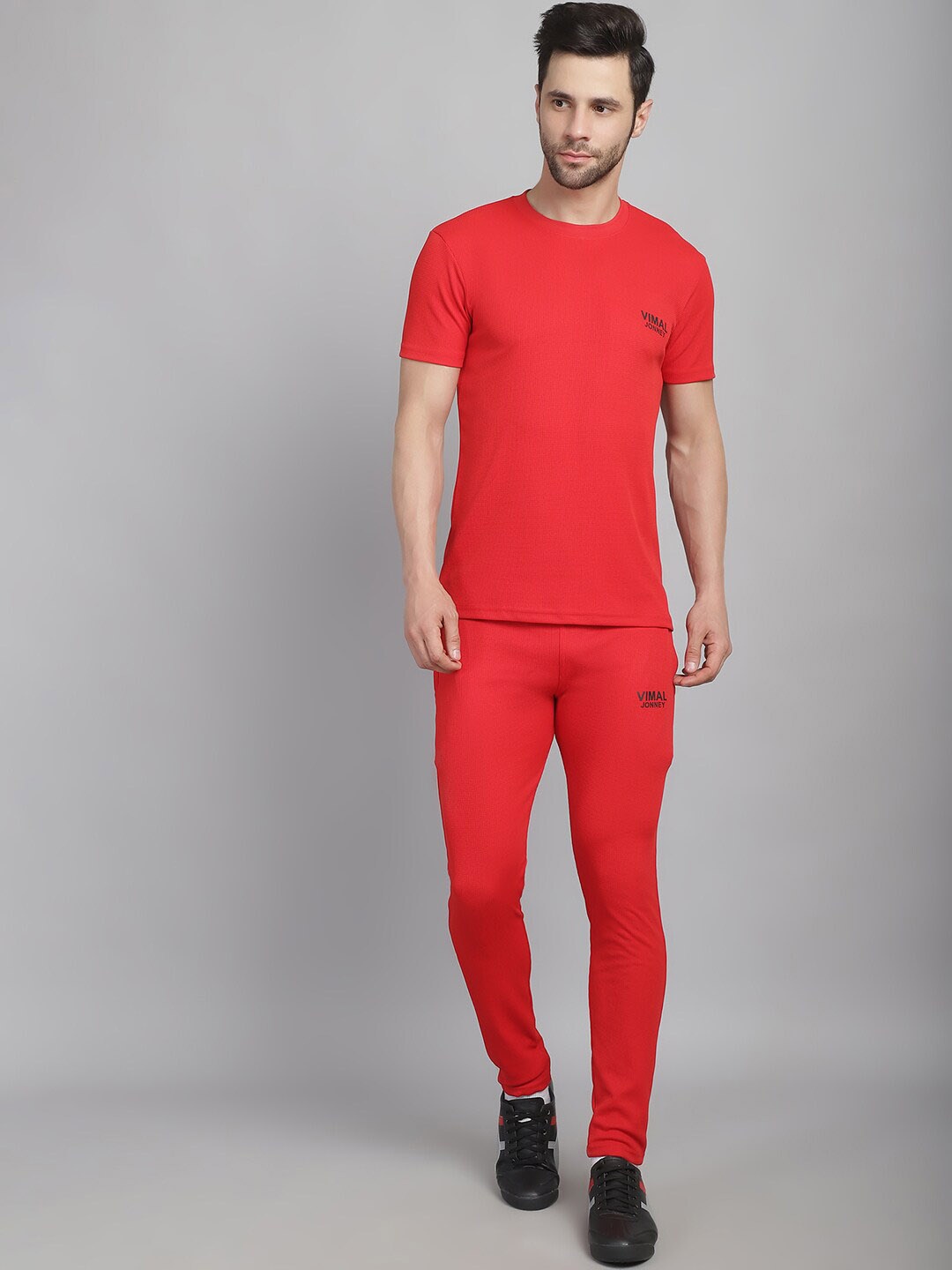 

MACK JONNEY Round Neck Tracksuit, Red