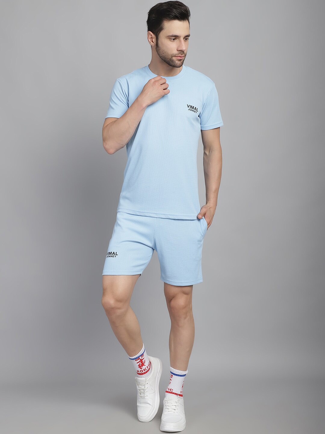 

VIMAL JONNEY Sports T-shirt With Shorts, Blue