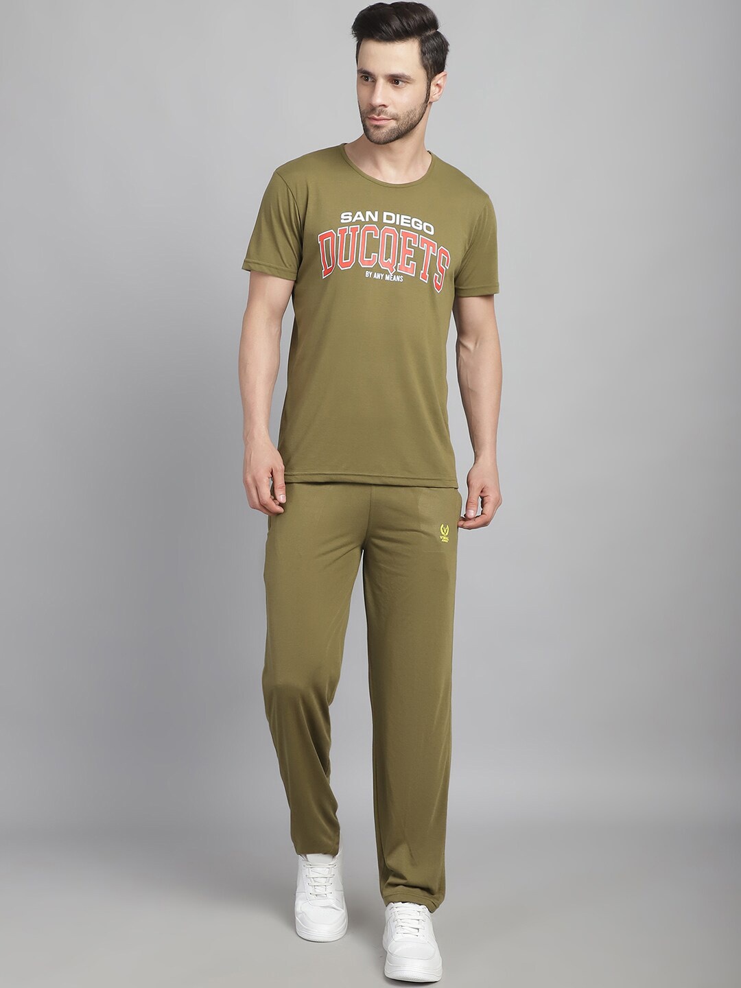 

VIMAL JONNEY Printed T-Shirt With Trouser, Olive