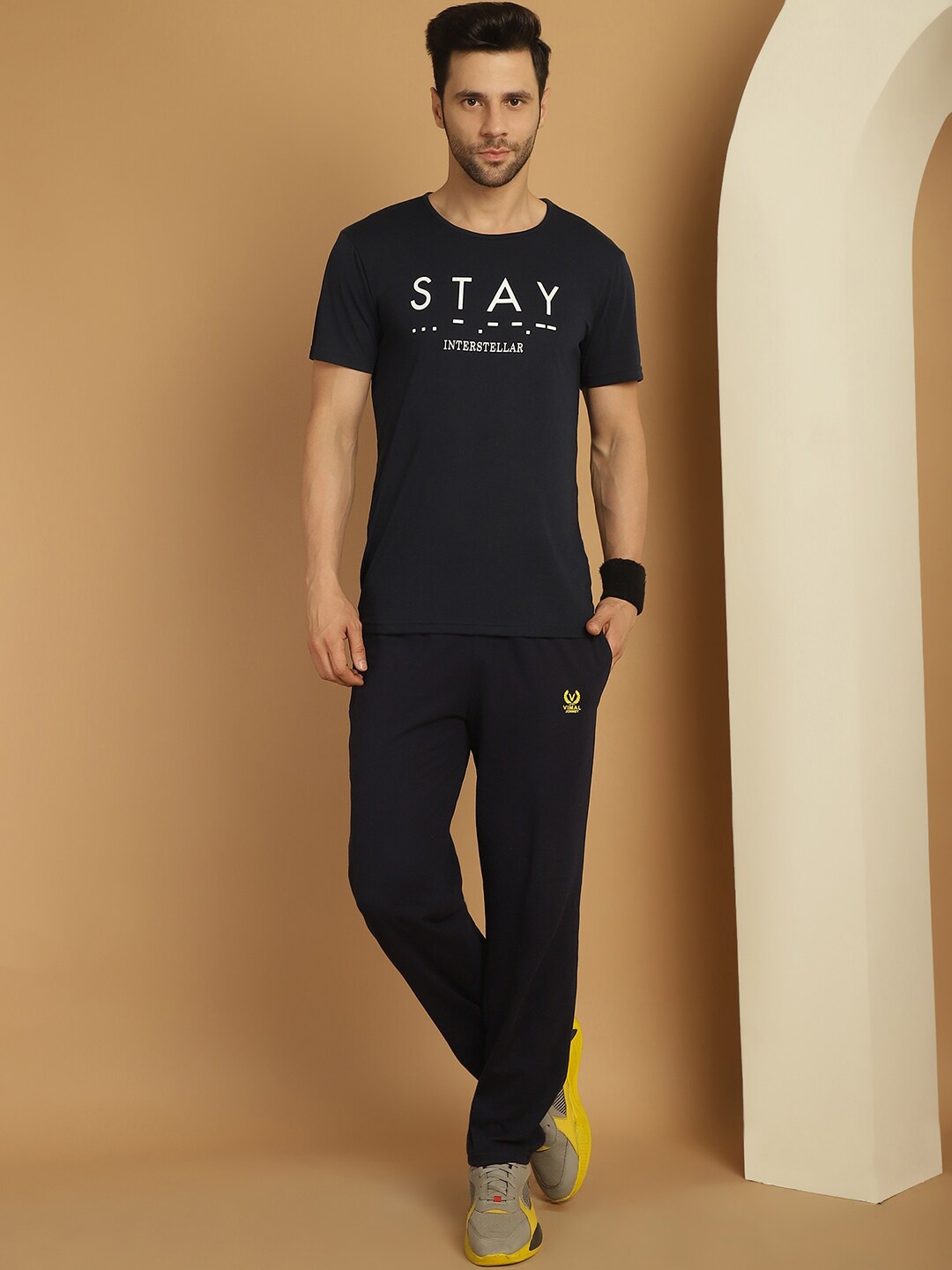 

MACK JONNEY Typography Printed Tracksuit, Navy blue