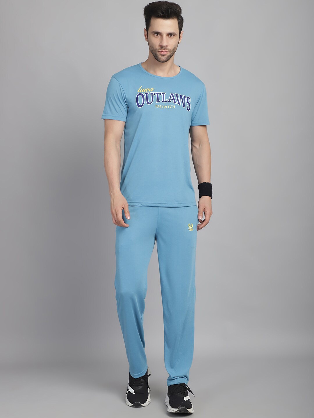 

VIMAL JONNEY Printed T-Shirt & Trouser, Blue