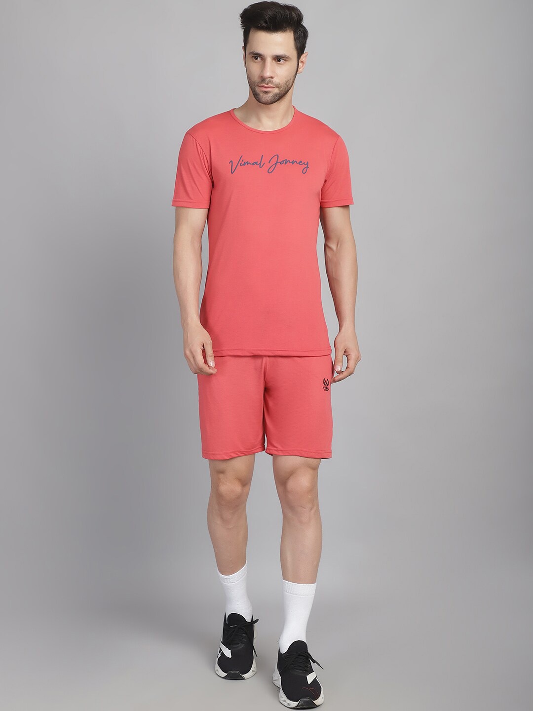 

MACK JONNEY Printed Sports T-shirt & Shorts, Pink