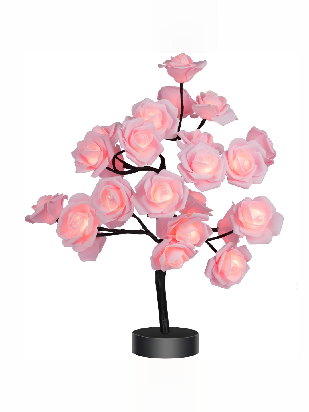 XERGY Pink Acrylic Traditional Rectangle Table Lamp