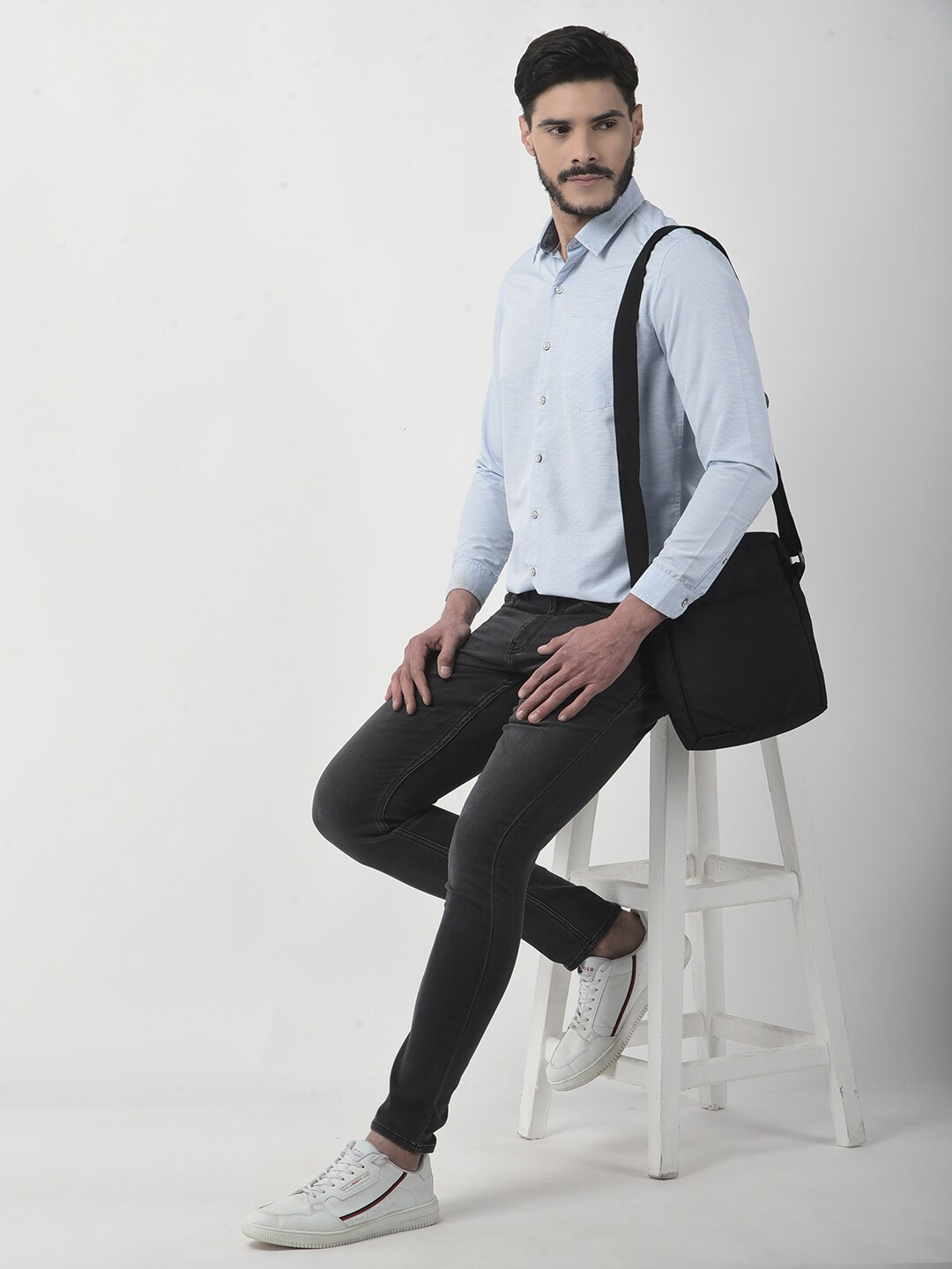 

Numero Uno Men Striped Slim Fit Shirt, Blue
