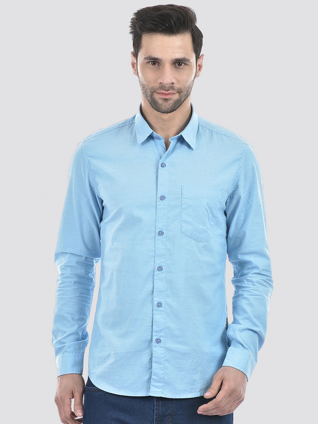 

Numero Uno Men Solid Regular Fit Shirt, Blue