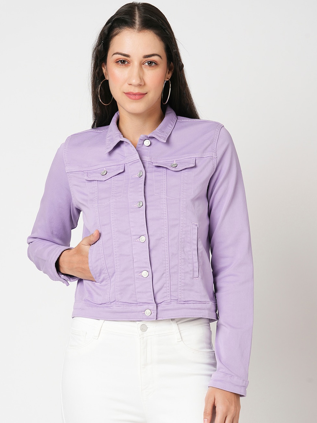 

Kraus Jeans Long Sleeves Denim Jacket, Purple