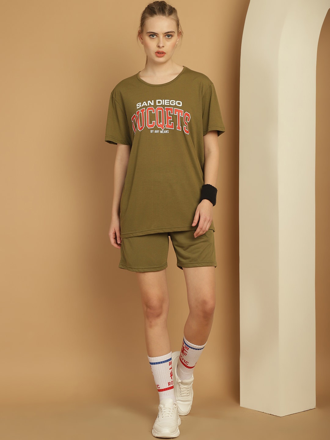 

VIMAL JONNEY Typography Printed Tracksuit, Olive