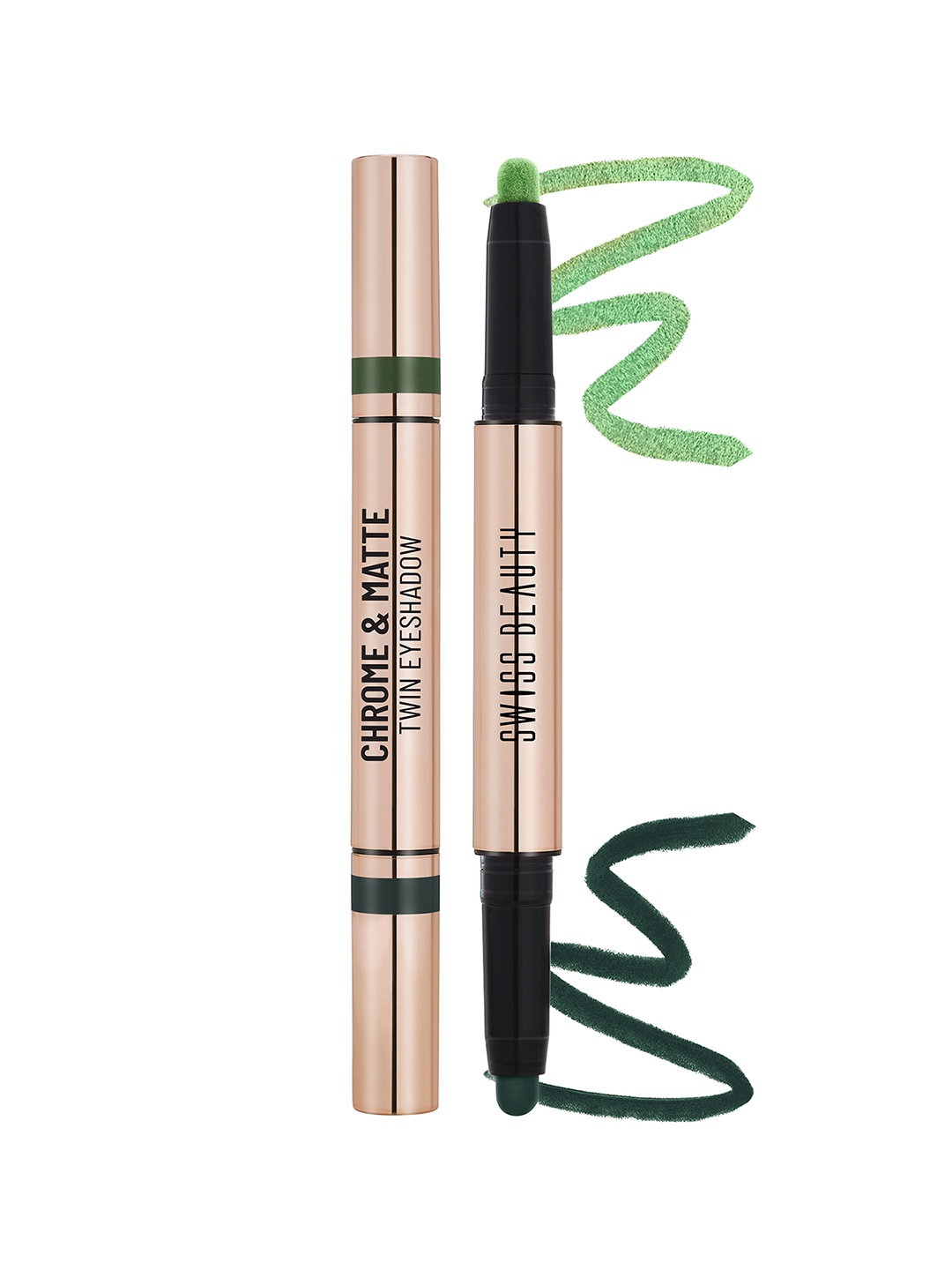 

SWISS BEAUTY Chrome & Matte Long Lasting Twin Eyeshadow Stick - Garden Blooms 05, Green