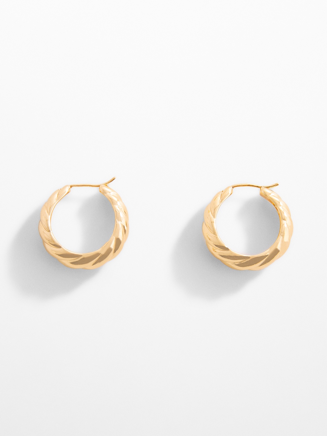 

MANGO Circular Braided Hoop Earrings, Gold