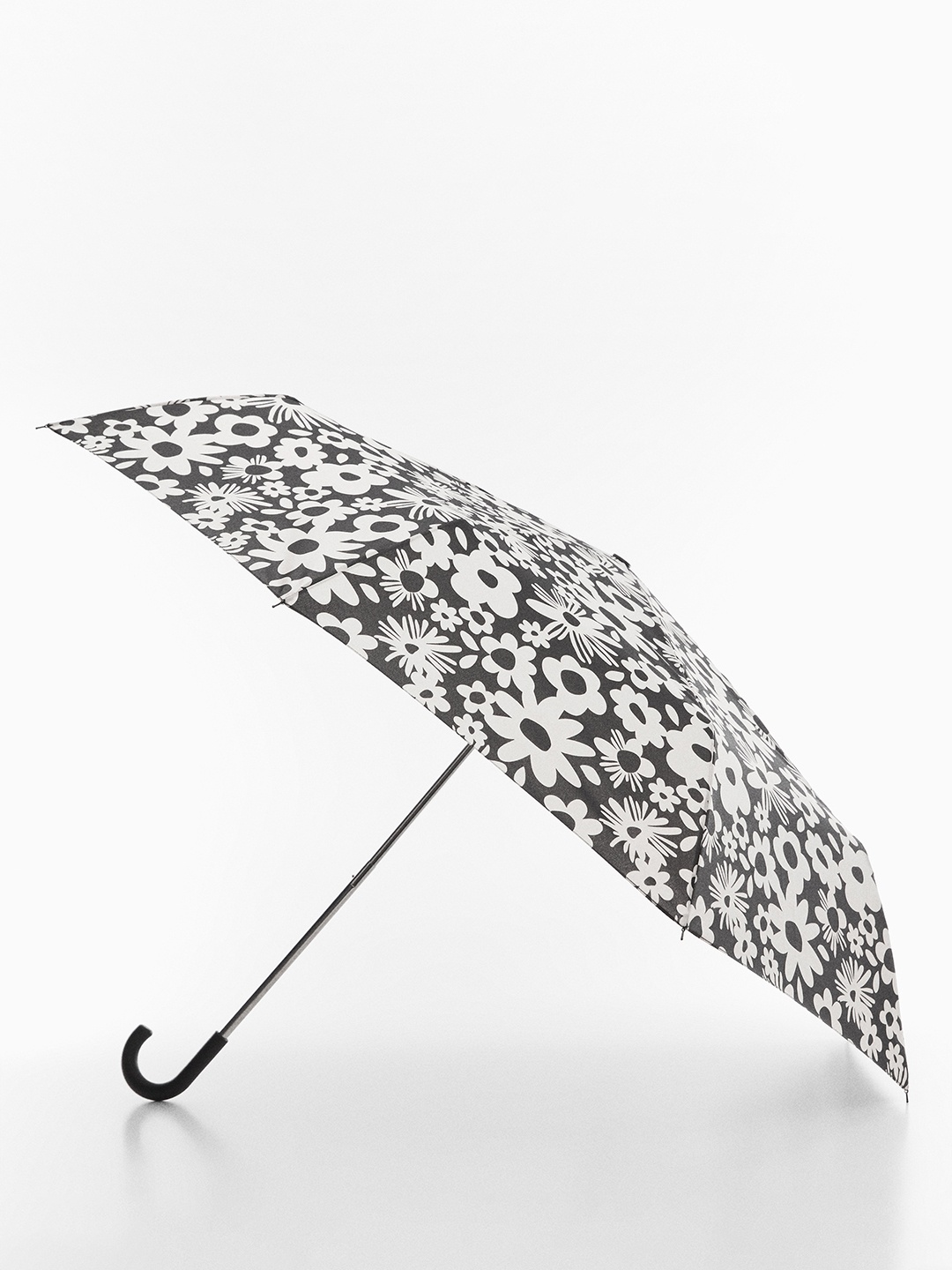 

MANGO Automatic 3 Fold Floral Printed Umbrellas, Black