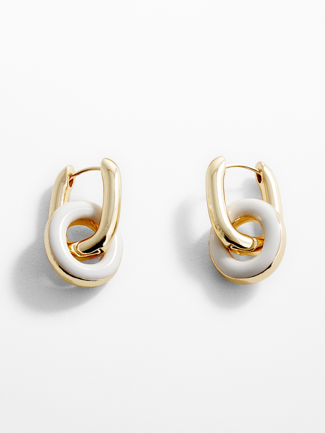 

MANGO Contemporary Mixed Hoop Drop Earrings, Gold