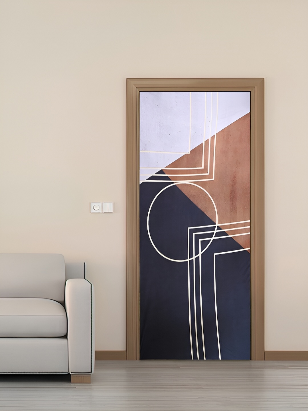 

Cortina Black & White Printed Stretchable Door Cover