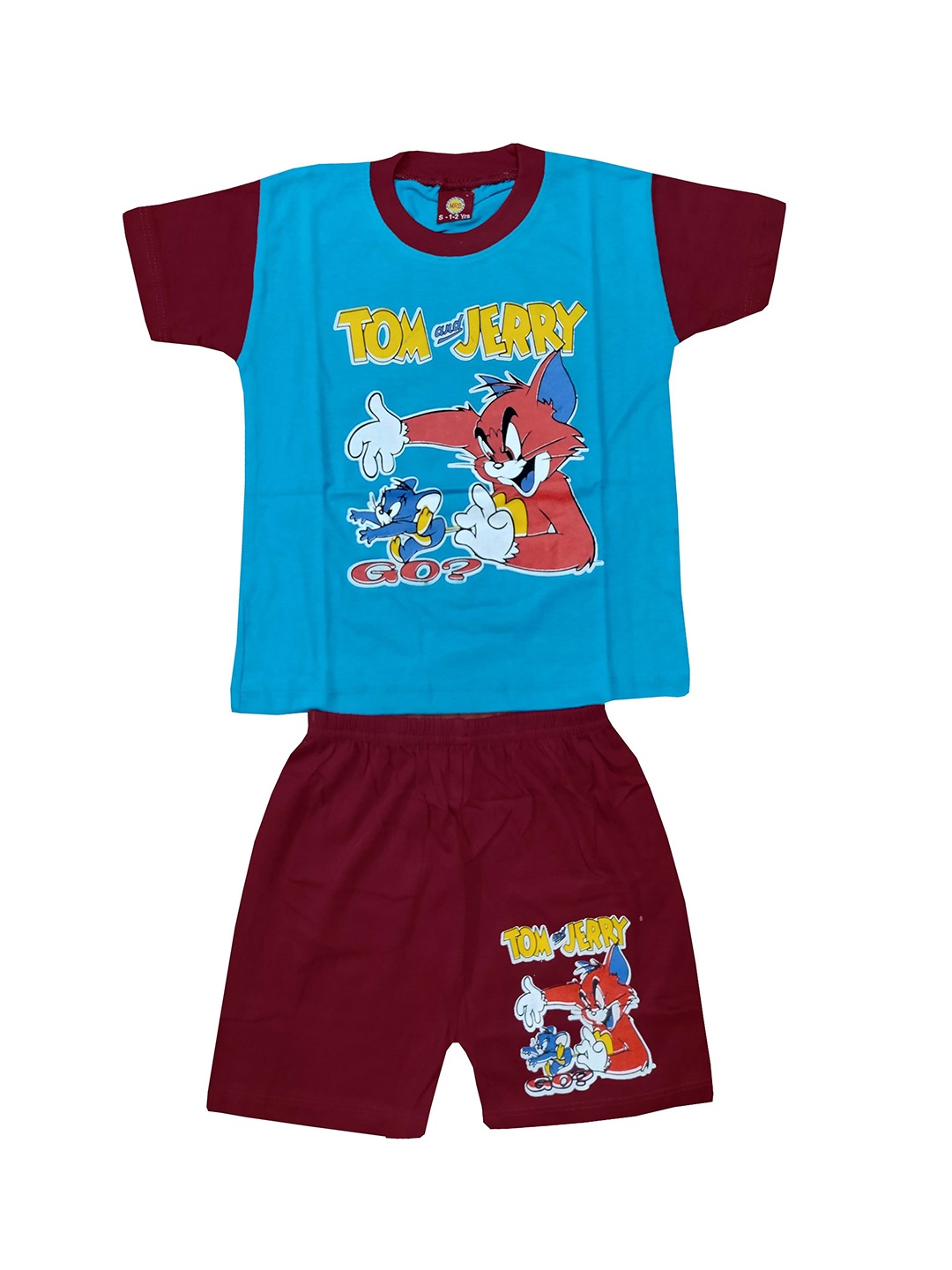 

MRB Boys Colourblocked Tom & Jerry T-shirt with Shorts, Blue