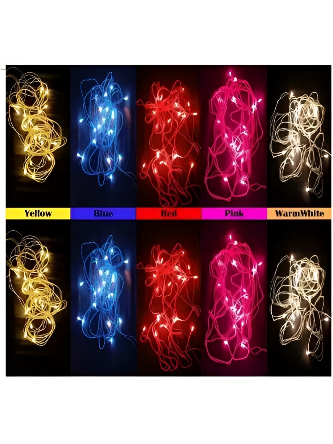 

Pixofeet Red & yellow 10 Pcs LED String Lights