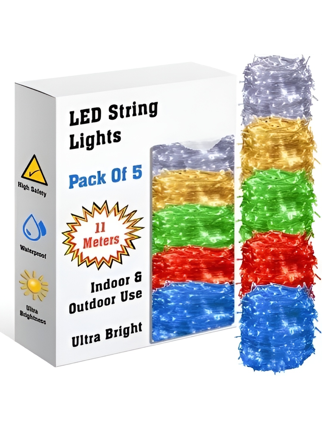 

Pixofeet Red & Green 5 Pcs LED String Lights