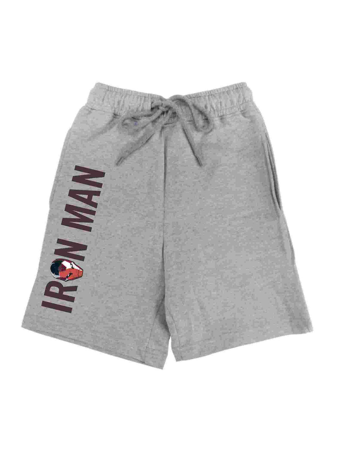 

Wear Your Mind Boys Iron Man Printed Shorts, Grey