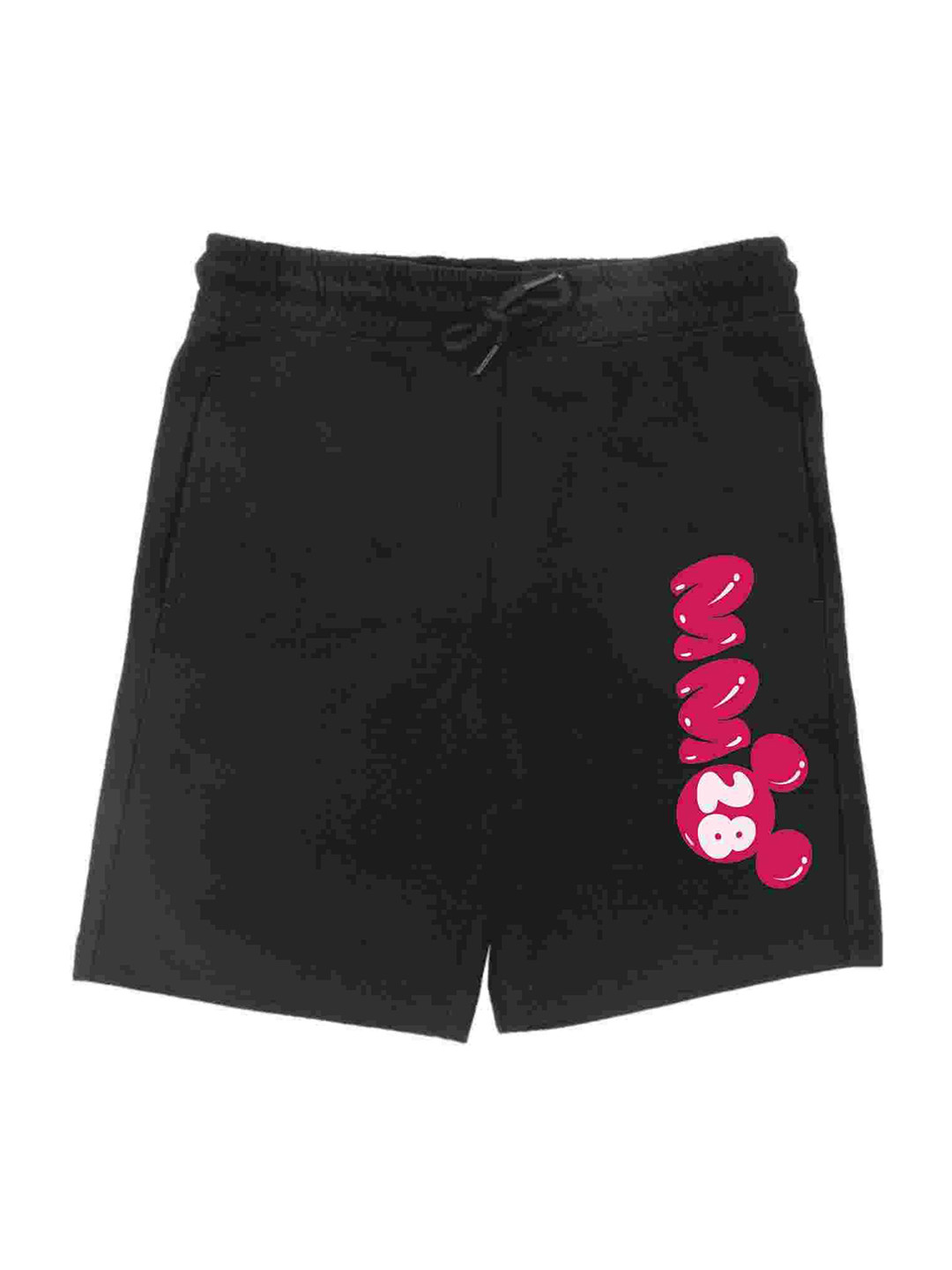 

Wear Your Mind Boys Mickey Mouse Printed Mid-Rise Shorts, Black