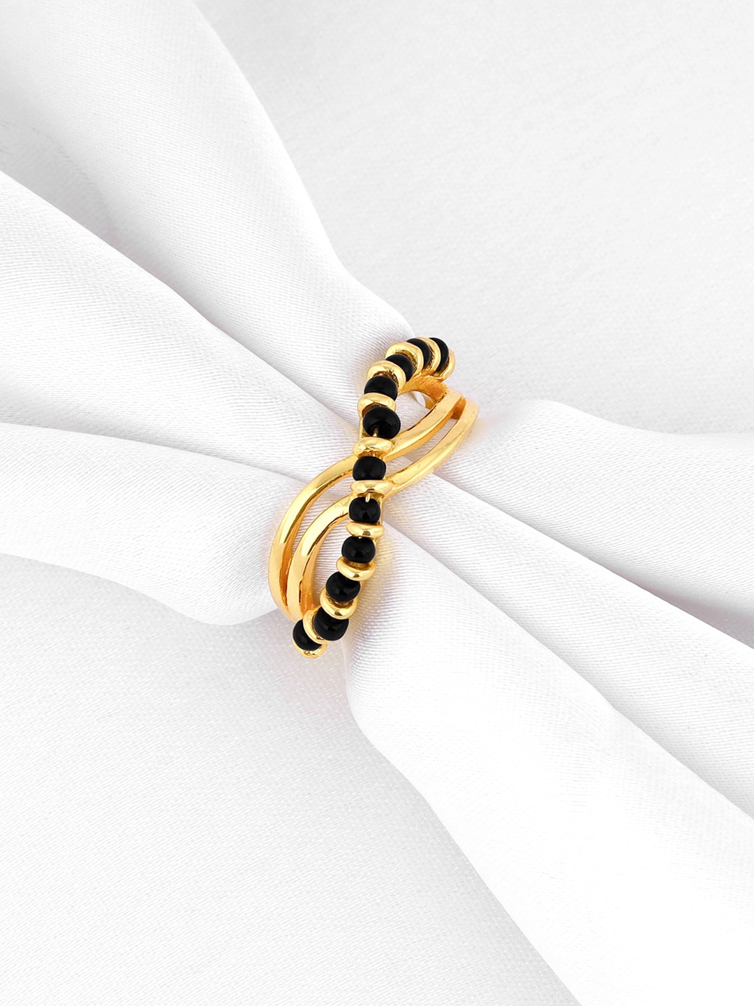 

GIVA 925 Sterling Silver Gold-Plated Adjustable Finger Ring