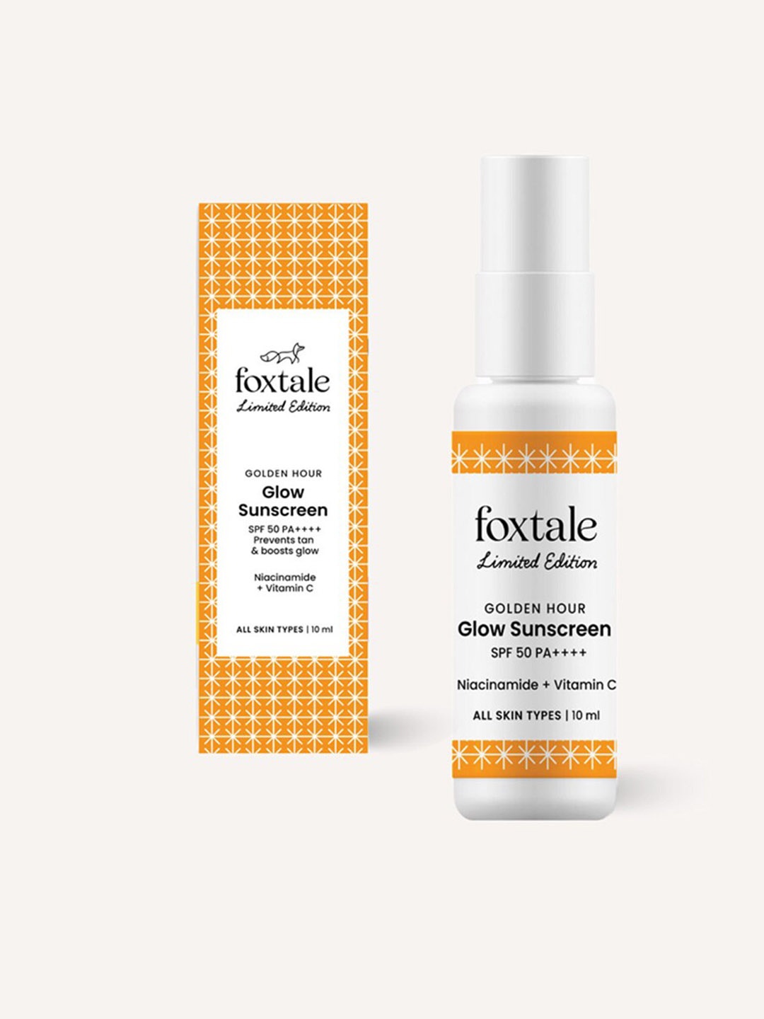 

FoxTale Golden Hour Niacinamide & Vitamin C Glow Sunscreen 10ml, Na