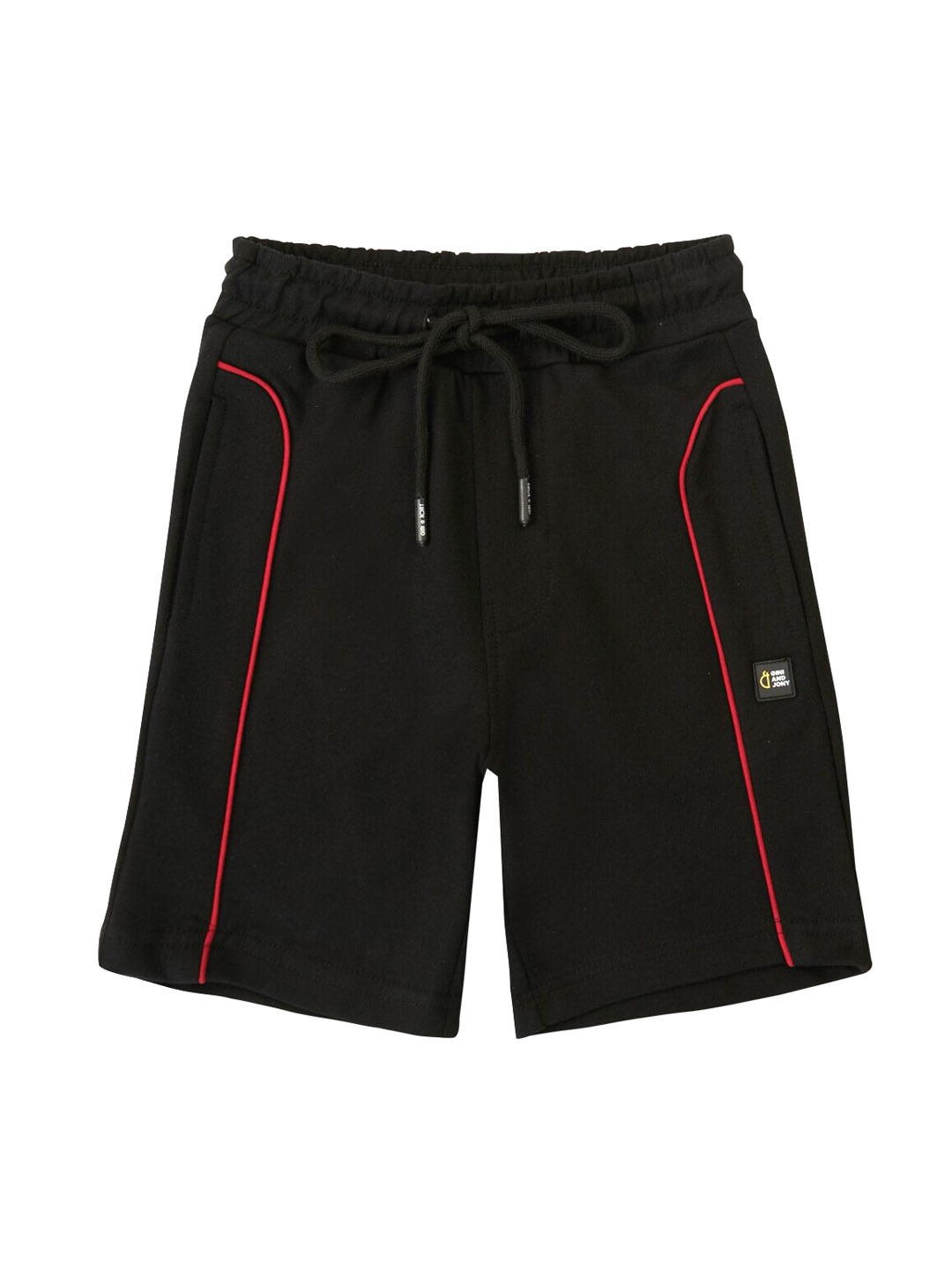 

Gini and Jony Boys Mid Rise Cotton Shorts, Black