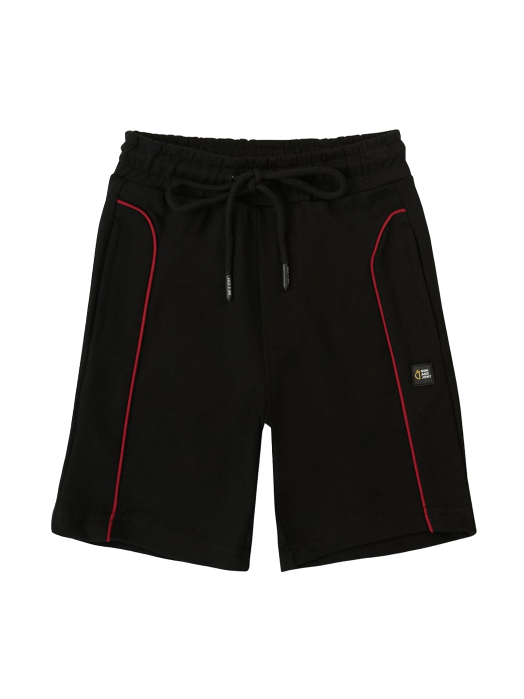 

Gini and Jony Boys Mid-Rise Cotton Shorts, Black