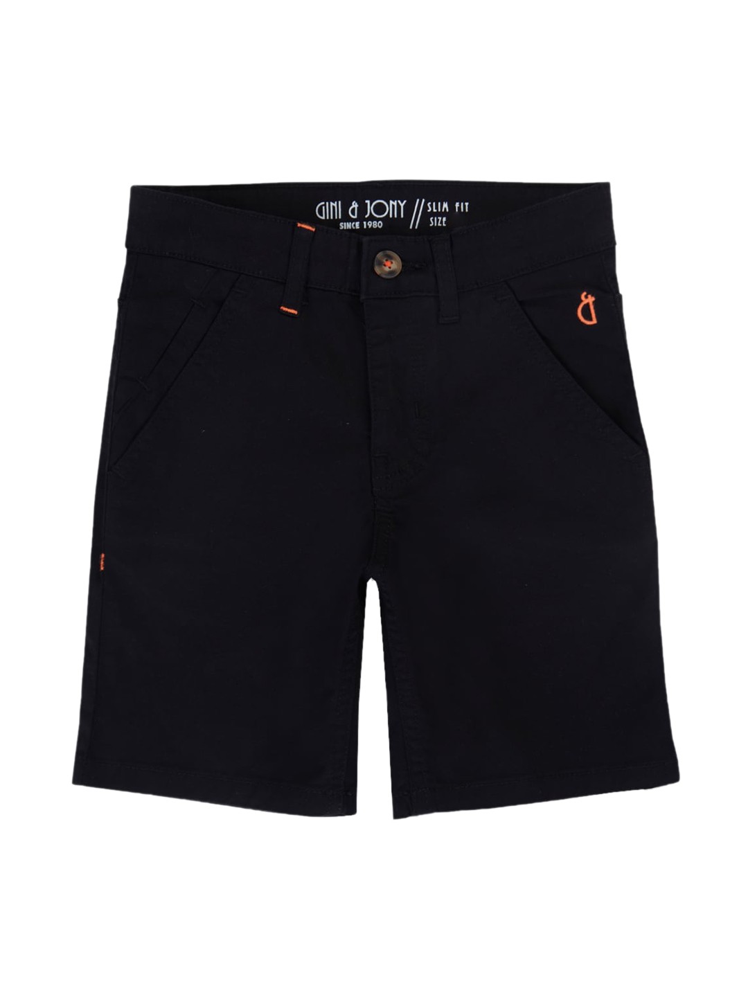 

Gini and Jony Infant Boys Mid-Rise Cotton Shorts, Black
