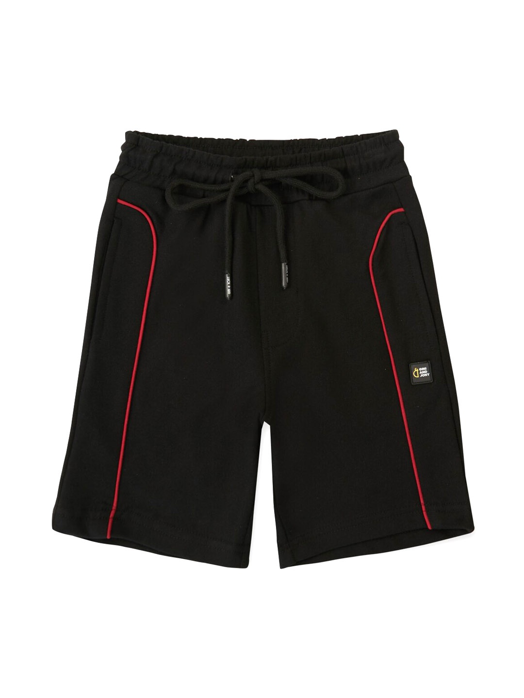 

Gini and Jony Boys Mid Rise Cotton Shorts, Black