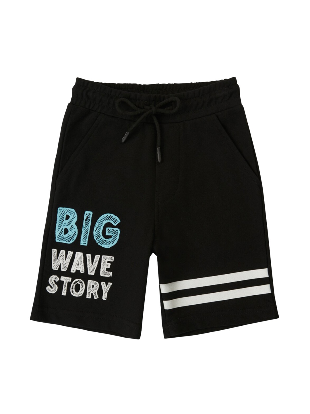 

Gini and Jony Boys Printed Cotton Shorts, Black